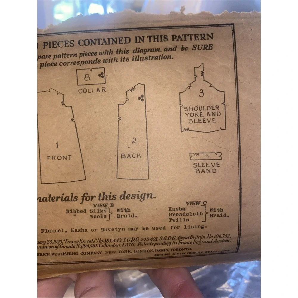 Vintage 1930s Butterick Design Sewing Pattern 5861 Juniors Girls Coat Antique